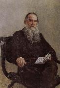 Ilia Efimovich Repin Tolstoy portrait Spain oil painting artist